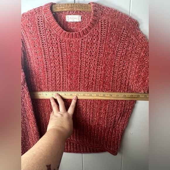 Altar’d State Women’s Size Extra Small Pink Cowl Neck Oversized Chenille Sweater - Picture 8 of 11